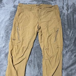 Arcteryx khaki technical pants size 38